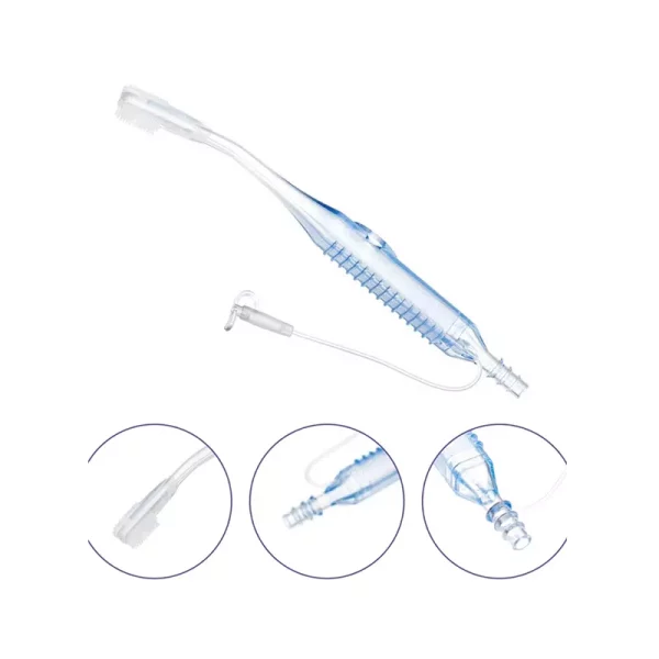 Detalles de las piezas del cepillo de dientes de succión oral de silicona