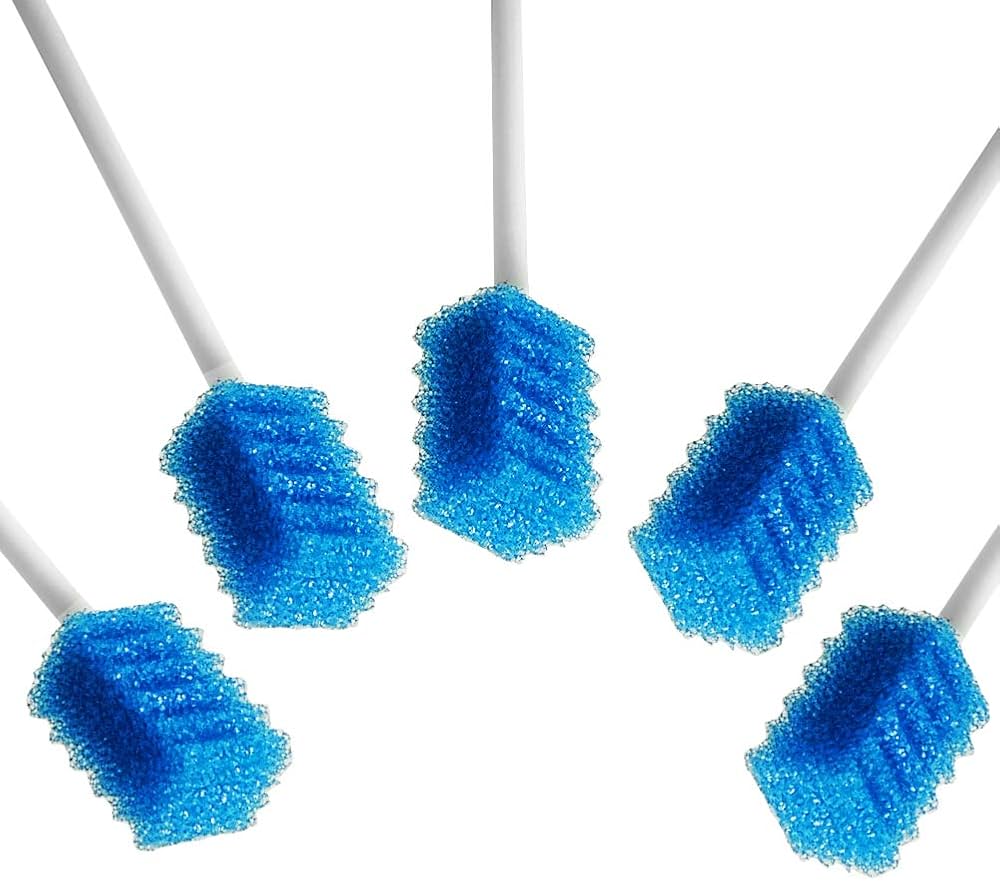 Blaue Mundpflegestäbchen